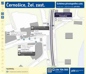 Černošice, Žel. zast.